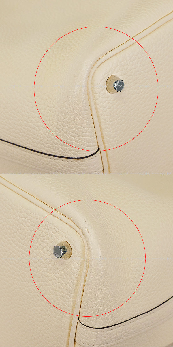 [Pre-loved] HERMES Handbag Picotin Lock 18 PM Nata Taurillon Clemence Silver HW Stamp Y[USED SA][Authentic]