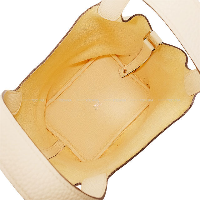 [Pre-loved] HERMES Handbag Picotin Lock 18 PM Nata Taurillon Clemence Silver HW Stamp Y[USED SA][Authentic]