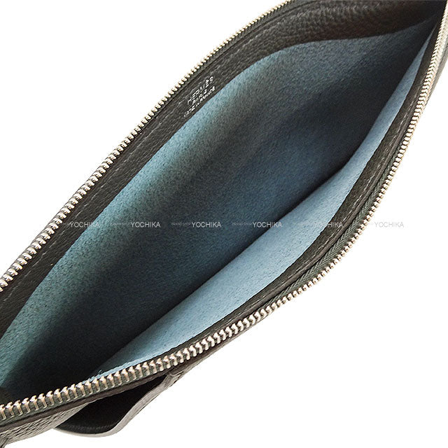 HERMES Clutch bag Caba Vertige 24 Vert Cypress Veau Togo Silver HW Stamp B[EXCELLENT][Authentic]