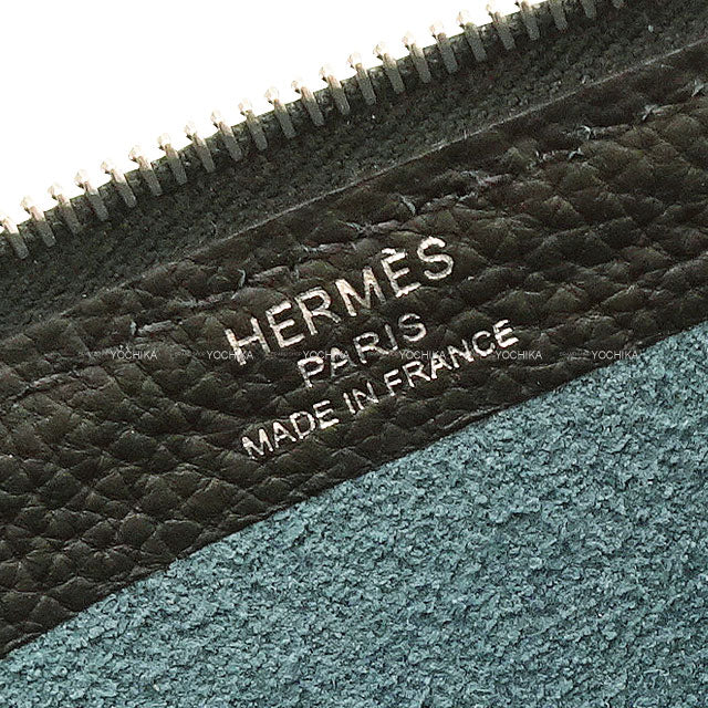 HERMES Clutch bag Caba Vertige 24 Vert Cypress Veau Togo Silver HW Stamp B[EXCELLENT][Authentic]