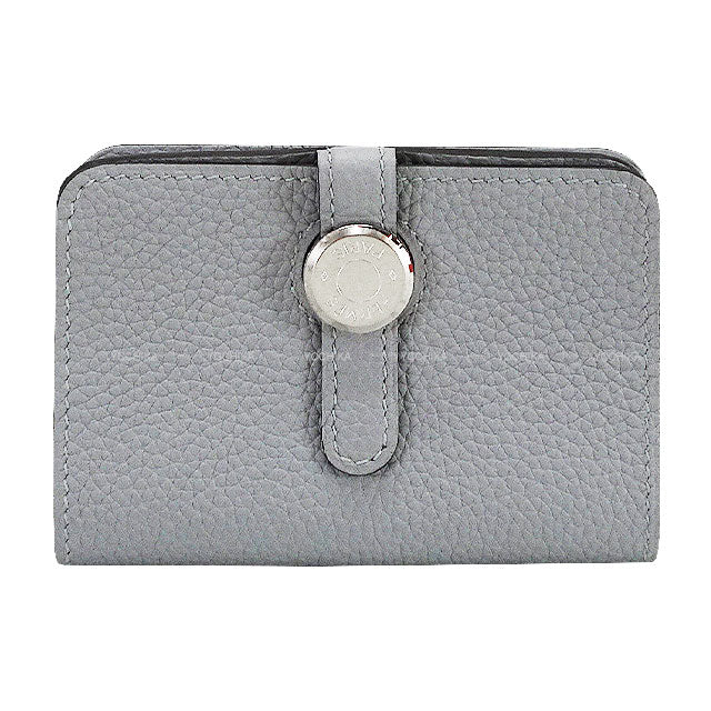 HERMES card holder Dogon Card holder Gris Pantin Veau Togo Silver HW Stamp K[BRAND NEW][Authentic]