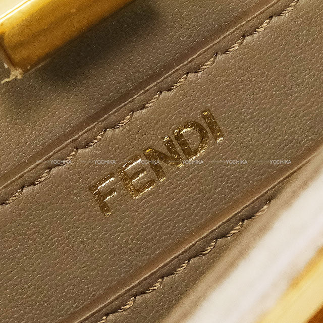 FENDI Shoulder bag Peekaboo ISeeU Petit Boa Mouton Beige Shearling/Nappa leather Gold HW 8BN335[EXCELLENT][Authentic]