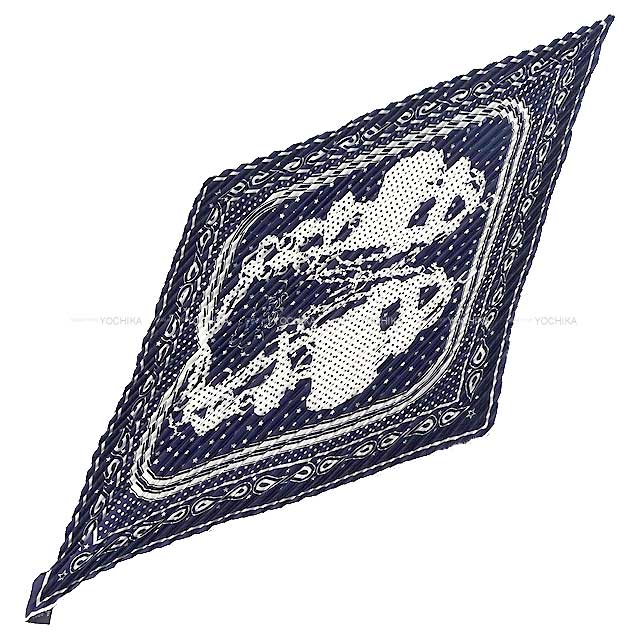 2025SS HERMES scarf Pleats Bandana Brides de Gala Marine Silk100% H163264[BRAND NEW][Authentic]