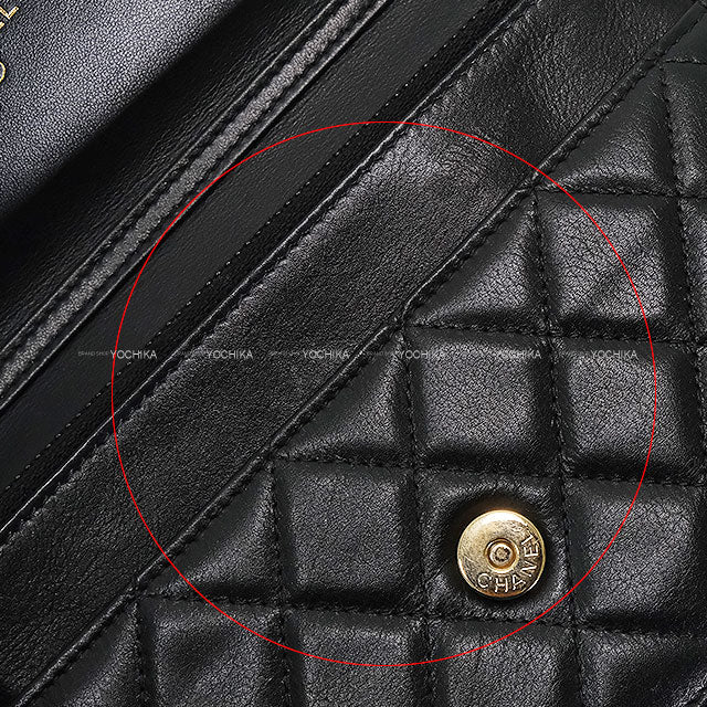 [Pre-loved] CHANEL Shoulder bag Matelasse COCO Mark Pearl Noir (Black) Lambskin Champagne Gold HW AP1841[USED A][Authentic]
