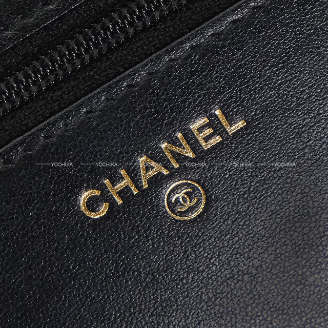 [Pre-loved] CHANEL Shoulder bag Matelasse COCO Mark Pearl Noir (Black) Lambskin Champagne Gold HW AP1841[USED A][Authentic]