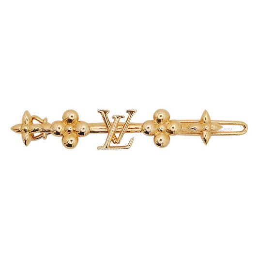[Pre-loved] LOUIS VUITTON hair accessories Barrette Baby Louis Gold Gold Plated M01670[LIKE NEW][Authentic]