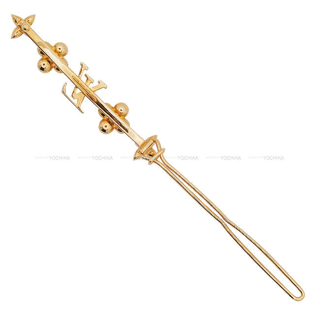 [Pre-loved] LOUIS VUITTON hair accessories Barrette Baby Louis Gold Gold Plated M01670[LIKE NEW][Authentic]