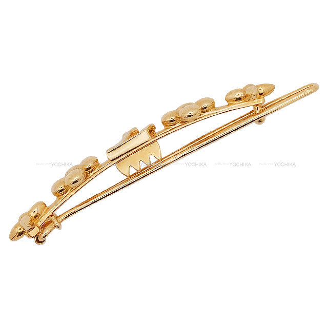 [Pre-loved] LOUIS VUITTON hair accessories Barrette Baby Louis Gold Gold Plated M01670[LIKE NEW][Authentic]