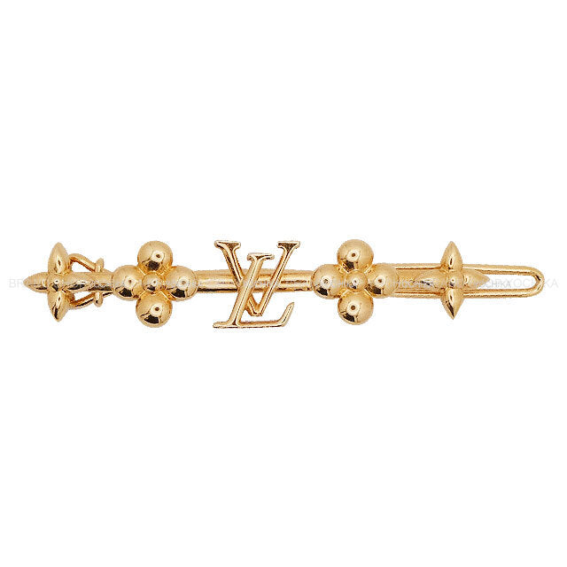 [Pre-loved] LOUIS VUITTON hair accessories Barrette Baby Louis Gold Gold Plated M01670[LIKE NEW][Authentic]
