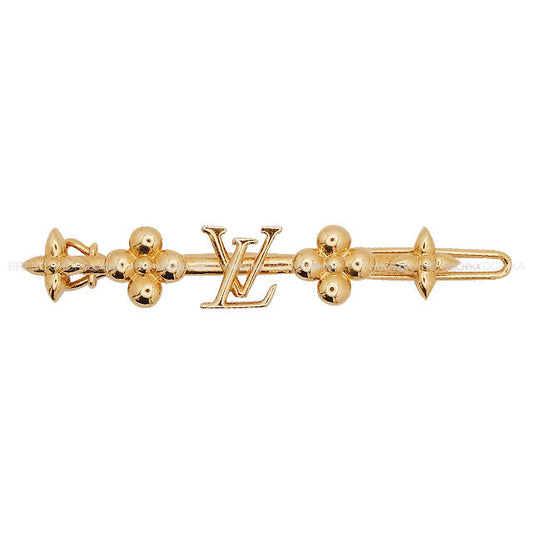 [Pre-loved] LOUIS VUITTON hair accessories Barrette Baby Louis Gold Gold Plated M01670[LIKE NEW][Authentic]