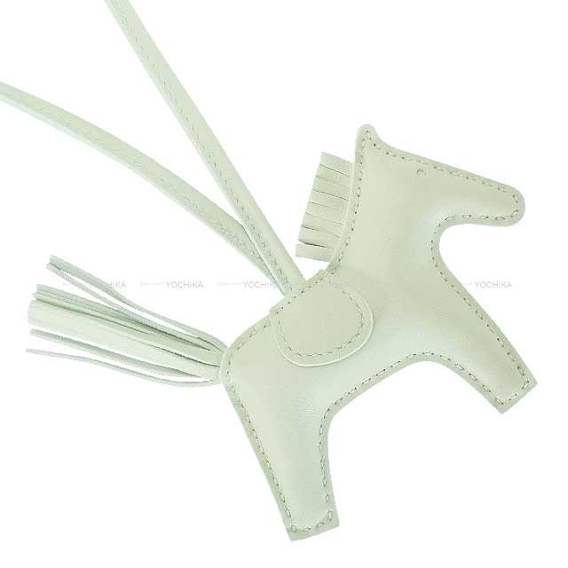 HERMES bag charm Rodeo PM Vert Fizz Agneau Milo Stamp K[BRAND NEW][Authentic]