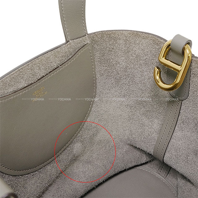 [Pre-loved] HERMES Handbag In the Loop 18 Gris Meyer Taurillon Clemence/Veau Swift Gold HW Stamp U[LIKE NEW][Authentic]