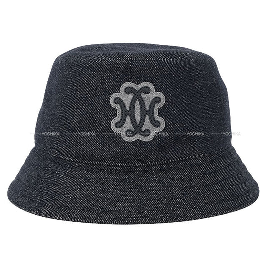 [Pre-loved] HERMES hat Harper Lift #57 Indigo Cashmere[LIKE NEW][Authentic]