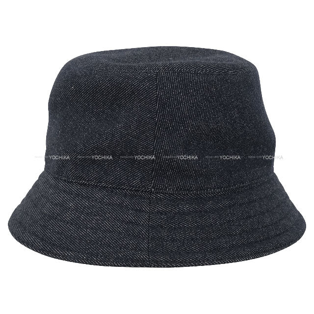 [Pre-loved] HERMES hat Harper Lift #57 Indigo Cashmere[LIKE NEW][Authentic]