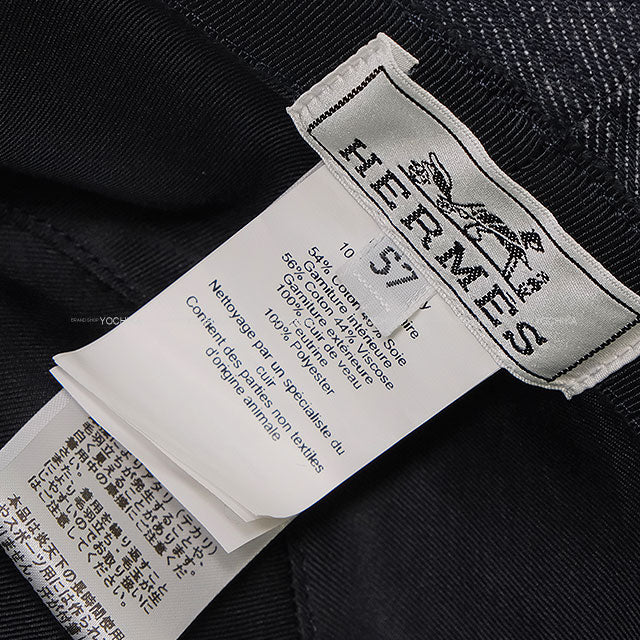 [Pre-loved] HERMES hat Harper Lift #57 Indigo Cashmere[LIKE NEW][Authentic]