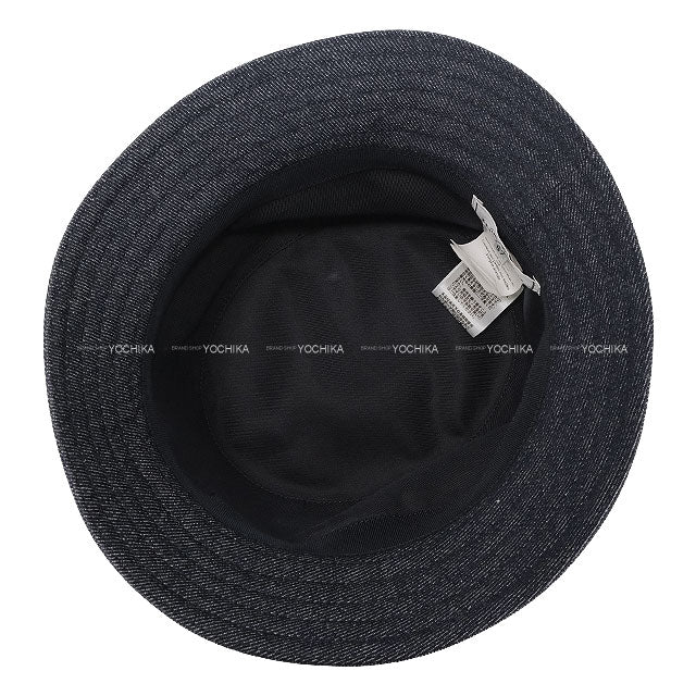 [Pre-loved] HERMES hat Harper Lift #57 Indigo Cashmere[LIKE NEW][Authentic]