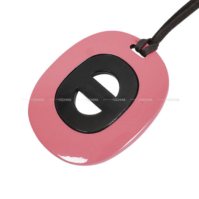 [Pre-loved] HERMES necklace Pendant Fidelio Virage Rose Azalee Buffalo Horn[LIKE NEW][Authentic]
