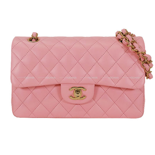 CHANEL Shoulder bag Matelasse 23 W flap Pink Lambskin Gold HW A01113[EXCELLENT][Authentic]