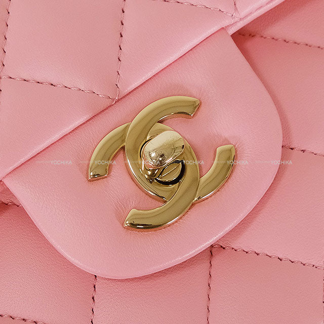 CHANEL Shoulder bag Matelasse 23 W flap Pink Lambskin Gold HW A01113[EXCELLENT][Authentic]