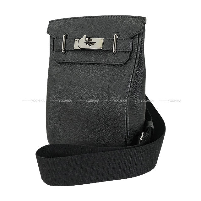 [Pre-loved] HERMES Shoulder bag Hac a Dos PM Noir (Black) Veau Togo Silver HW Stamp Z[LIKE NEW][Authentic]