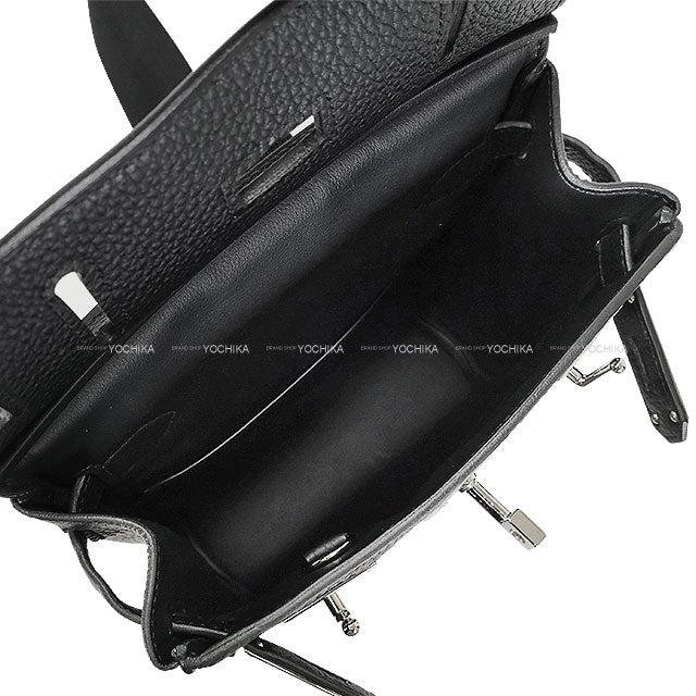 [Pre-loved] HERMES Shoulder bag Hac a Dos PM Noir (Black) Veau Togo Silver HW Stamp Z[LIKE NEW][Authentic]