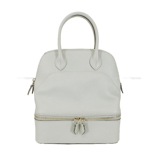 [Pre-loved] HERMES Handbag Bolide Secret Bleu Glacier Evercolor Silver HW Stamp X[LIKE NEW][Authentic]