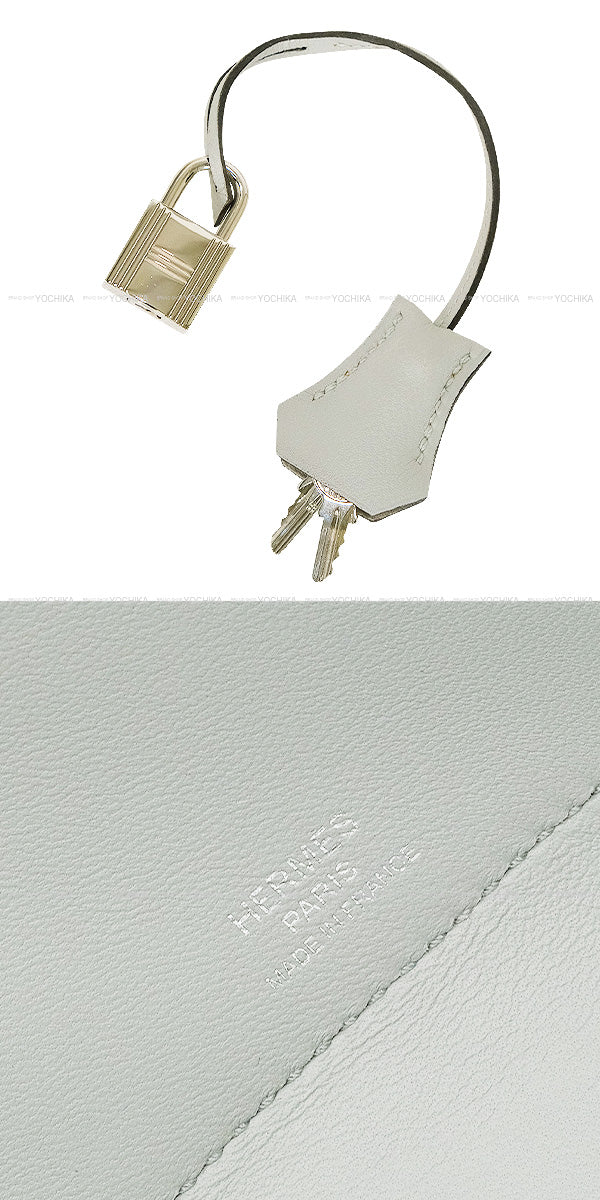 [Pre-loved] HERMES Handbag Bolide Secret Bleu Glacier Evercolor Silver HW Stamp X[LIKE NEW][Authentic]