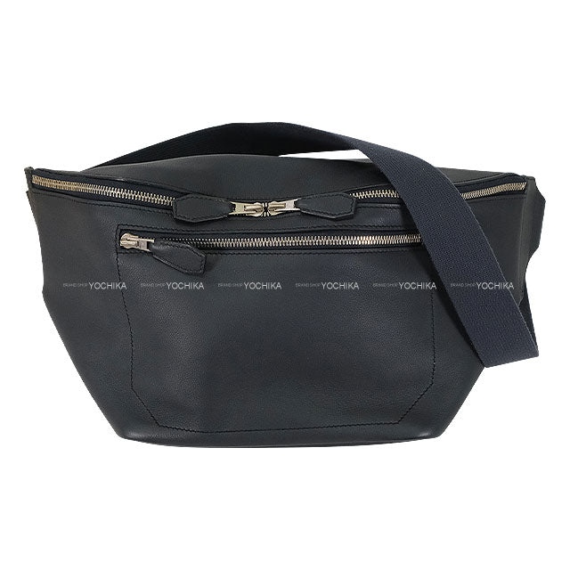 [Pre-loved] HERMES Messenger bag Cityslide GM Blue Indigo Taurillon Cristobal Silver HW Stamp X[USED SA][Authentic]