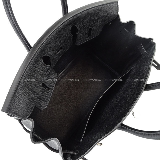 HERMES Handbag Birkin25 Noir (Black) Veau Togo Mat Silver HW Stamp K[BRAND NEW][Authentic]