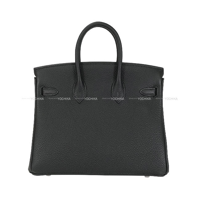 HERMES Handbag Birkin25 Noir (Black) Veau Togo Mat Silver HW Stamp K[BRAND NEW][Authentic]