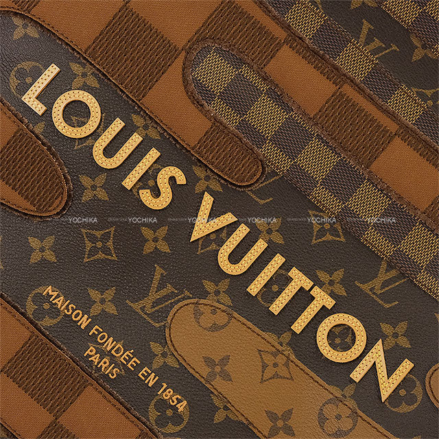 2025AW LOUIS VUITTON tote bag Shopper Tote MM Patchwork Roundscape Brown Monogram Canvas/Natural Cowhide Leather/Cotton Gold HW M15274[BRAND NEW][Authentic]