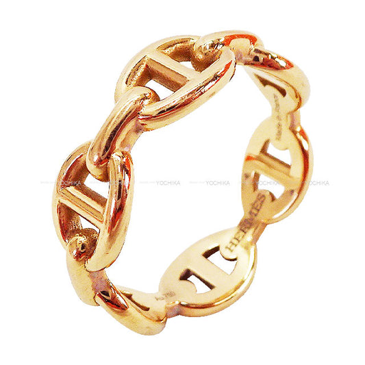 [Pre-loved] HERMES ring Chaine D'ancre Enchainee PM Rose Gold K18PG #51[USED SA][Authentic]