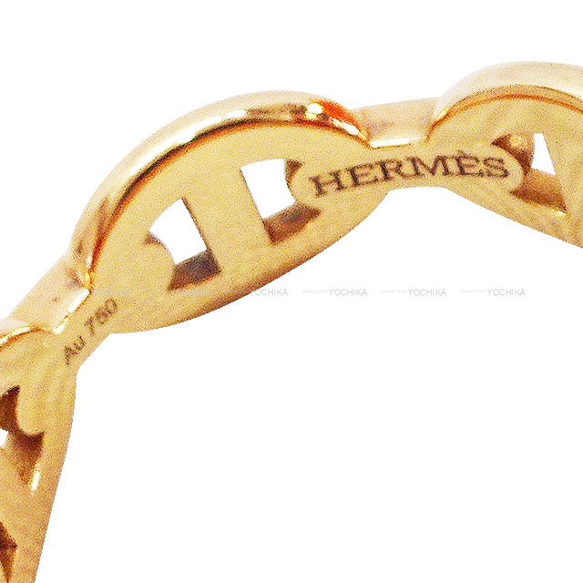 [Pre-loved] HERMES ring Chaine D'ancre Enchainee PM Rose Gold K18PG #51[USED SA][Authentic]