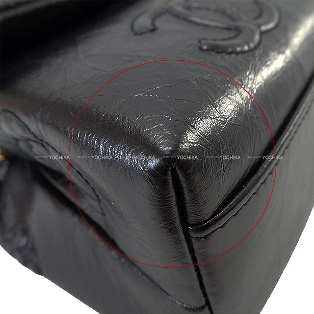 [Pre-loved] CHANEL Shoulder bag Chain Coco mark Camellia Small Flap Noir (Black) Calf Leather Antique Gold HW AS2328[LIKE NEW][Authentic]