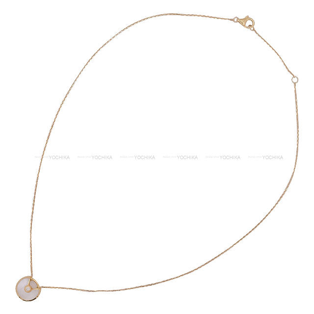 [Pre-loved] CARTIER necklace Amulette de Cartier XS Blanc (White) K18YG/Mother of Pearl B3047100[LIKE NEW][Authentic]