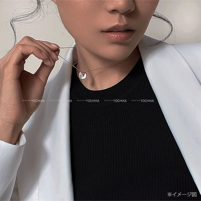 [Pre-loved] CARTIER necklace Amulette de Cartier XS Blanc (White) K18YG/Mother of Pearl B3047100[LIKE NEW][Authentic]