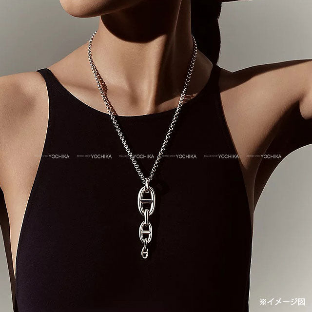 HERMES necklace Chaine D'ancre Enchainee GM Silver Silver925 (SV925 Ag925)[EXCELLENT][Authentic]