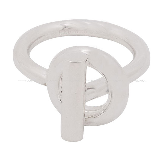 HERMES ring Echappee MM Silver Silver925 (SV925 Ag925) #58[EXCELLENT][Authentic]