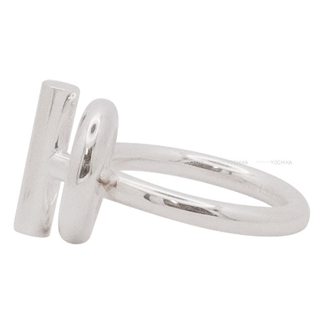 HERMES ring Echappee MM Silver Silver925 (SV925 Ag925) #58[EXCELLENT][Authentic]