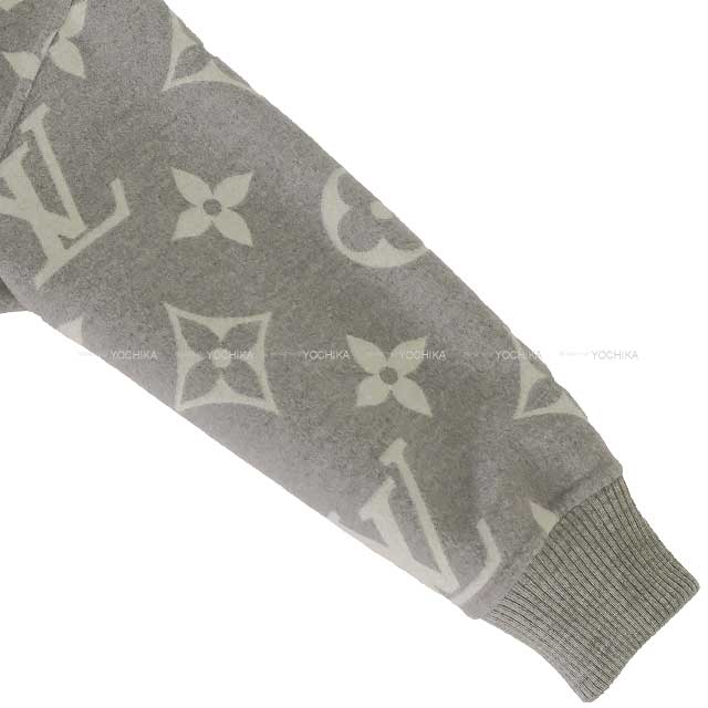 LOUIS VUITTON Blouson Cashgora Reversible Monogram Hood Grey Wool/Silk #38 RW221W NUV FMCO07[EXCELLENT][Authentic]