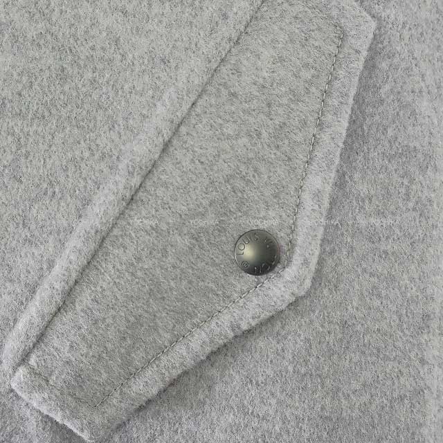 LOUIS VUITTON Blouson Cashgora Reversible Monogram Hood Grey Wool/Silk #38 RW221W NUV FMCO07[EXCELLENT][Authentic]
