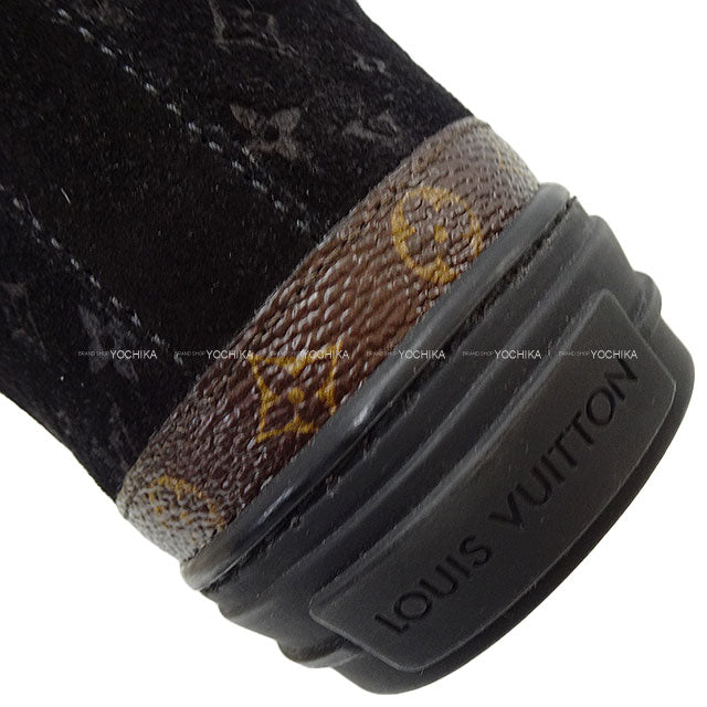 LOUIS VUITTON boots Long boots Monogram Snowball Line Brown Mouton #37[EXCELLENT][Authentic]