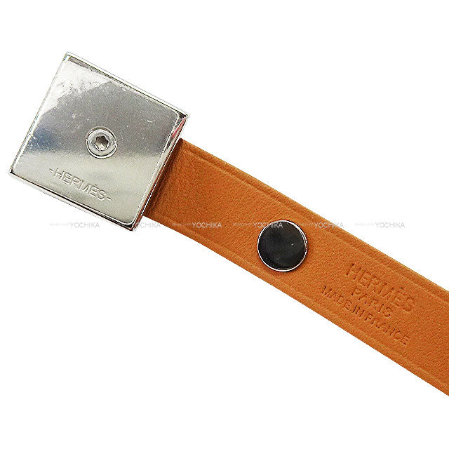 HERMES bracelet Medor Infini Cloth Double Tour Blanc (White) Veau Swift Silver HW[EXCELLENT][Authentic]