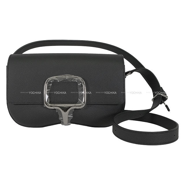 HERMES Shoulder bag Della Cavalleria Elan Noir (Black) Veau Epsom Silver HW Stamp K[BRAND NEW][Authentic]