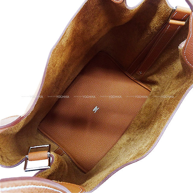 HERMES Handbag Picotin Lock 26 GM Gold Taurillon Clemence Silver HW Stamp D[EXCELLENT][Authentic]