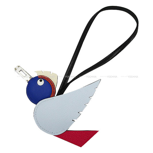 HERMES bag charm BIRDY Bird Nata/Multicolor Veau Epsom/Veau Swift/Chevre Mysore Silver HW Stamp K[BRAND NEW][Authentic]