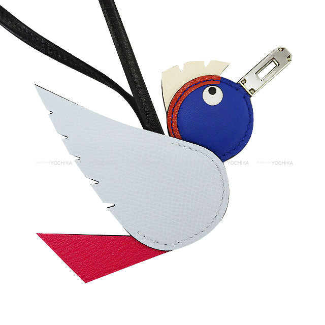 HERMES bag charm BIRDY Bird Nata/Multicolor Veau Epsom/Veau Swift/Chevre Mysore Silver HW Stamp K[BRAND NEW][Authentic]