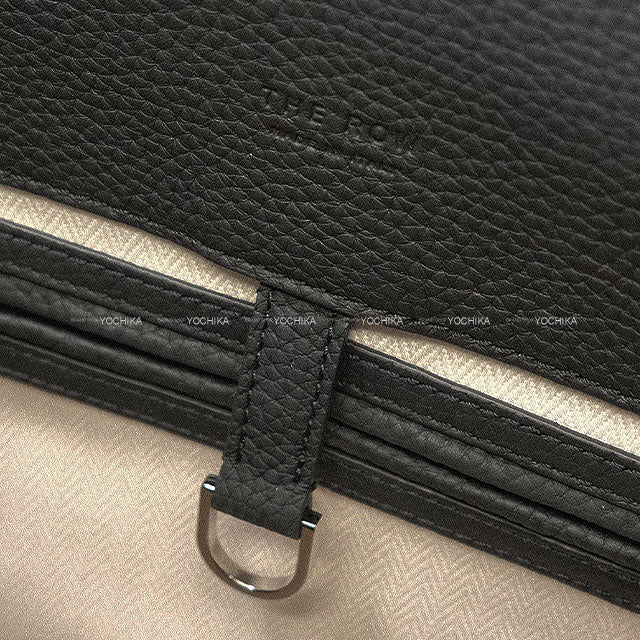 The Row Handbag Margaux 17 Noir (Black) Calf leather/Canvas Silver HW W1254C133[BRAND NEW][Authentic]