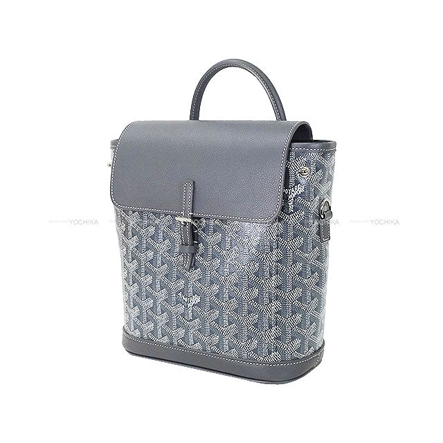 GOYARD Backpack/daypack/Ruck sack Backpack Alpin Mini Grey PVC /Leather Silver HW[EXCELLENT][Authentic]