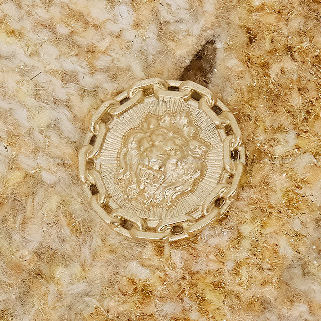 CHANEL Cardigan Coat Long Tweed Lion Button Yellow Polyester/Alpaca/Polyamide #38 Gold HW P64696[EXCELLENT][Authentic]